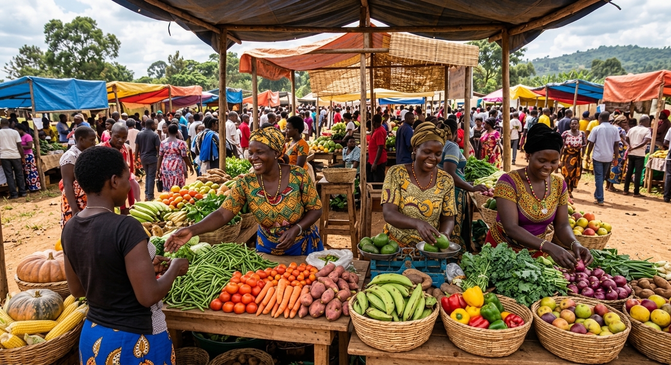 Women farmers in a community garden